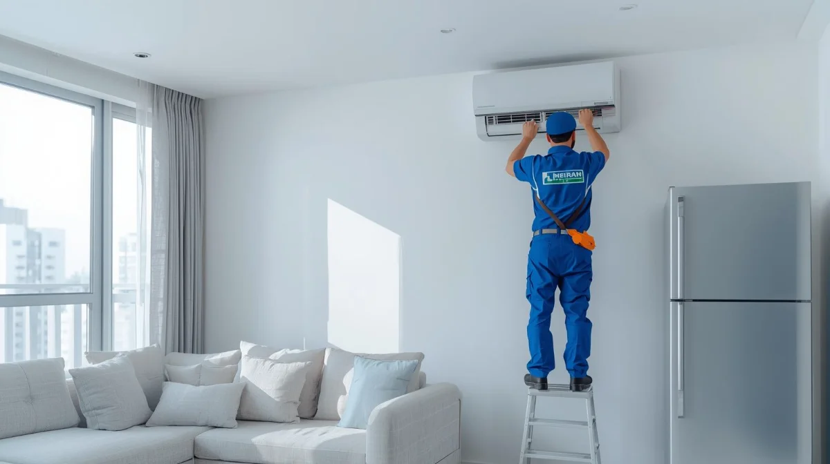 AC and fridge repair technician at work in Khilgaon Dhaka