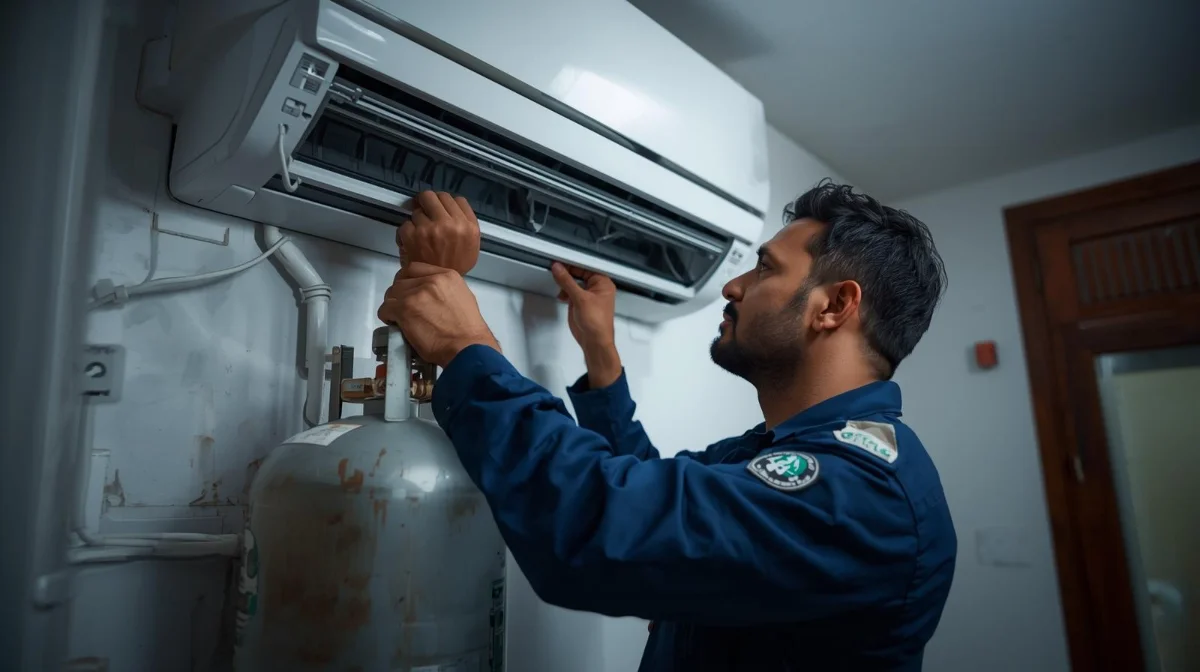 AC gas refill service in Dhaka — R410a and R22 refrigerant refilling