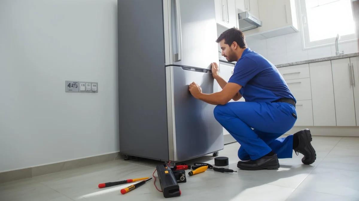 Brand fridge repair technician servicing refrigerator in Dhaka – Bismillah Refrigerator and Electric Ltd.