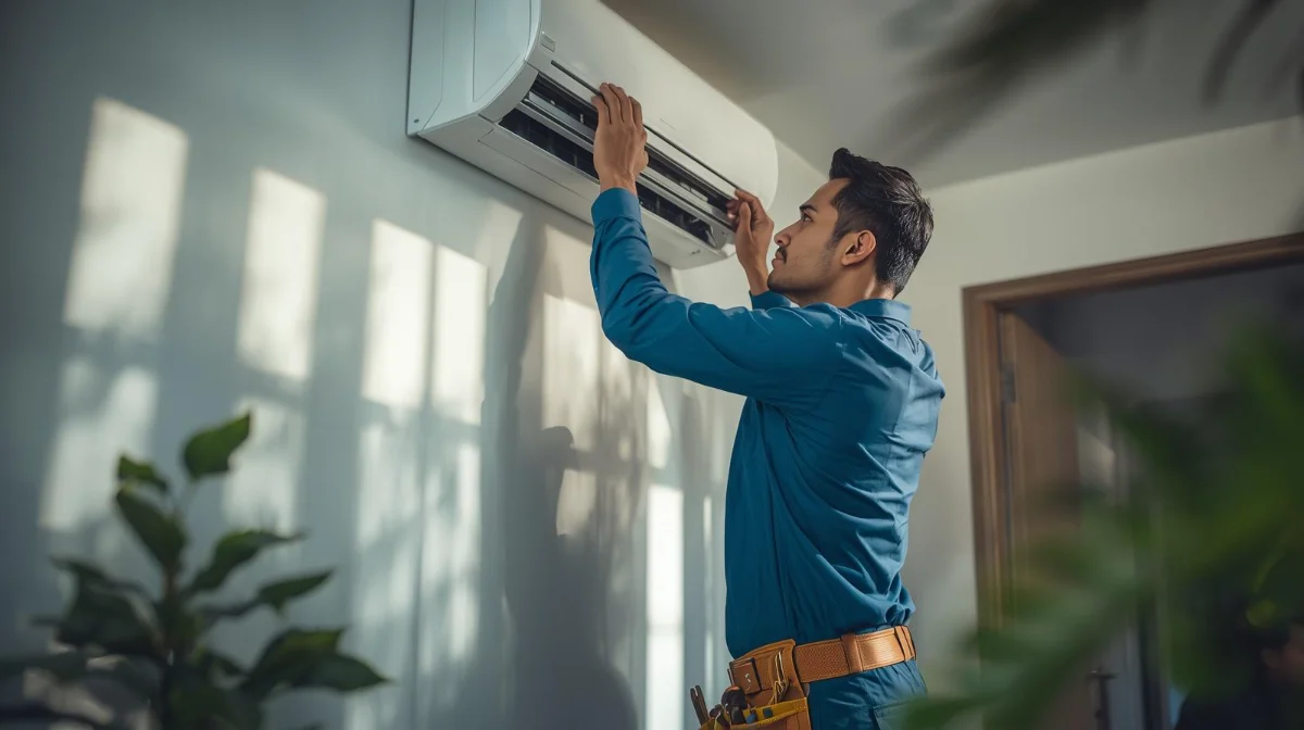 Professional AC repair service technician working in Dhaka